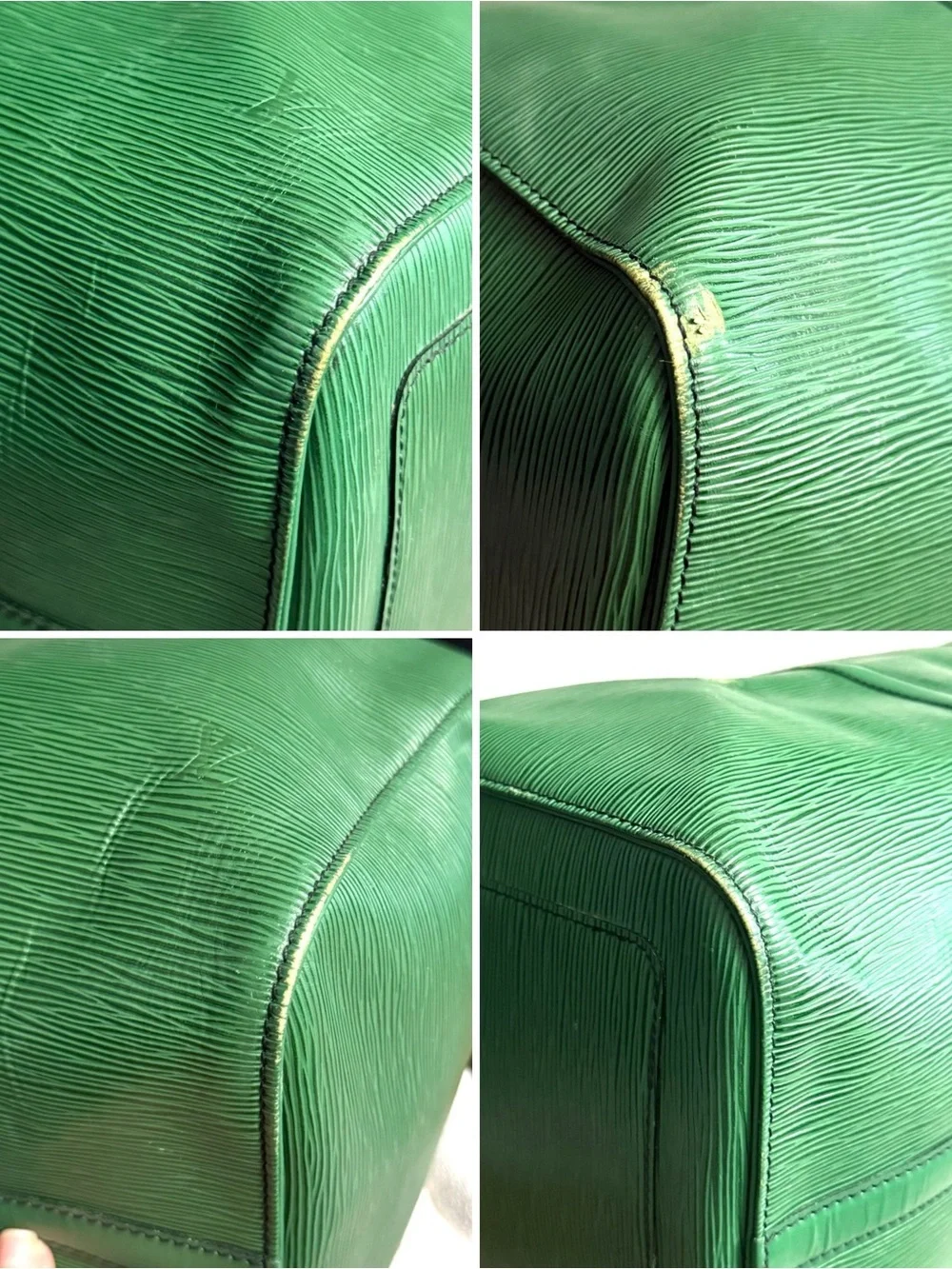 Authentic Louis Vuitton unisex Keepall 50 travel bag M42964 green Epi leather